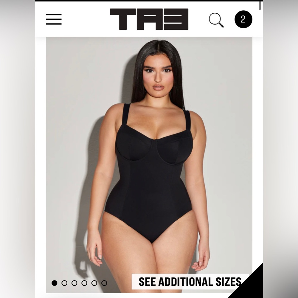 NWT Viral TA3 “Lifty” Shaping One-Piece Swimsuit in Black